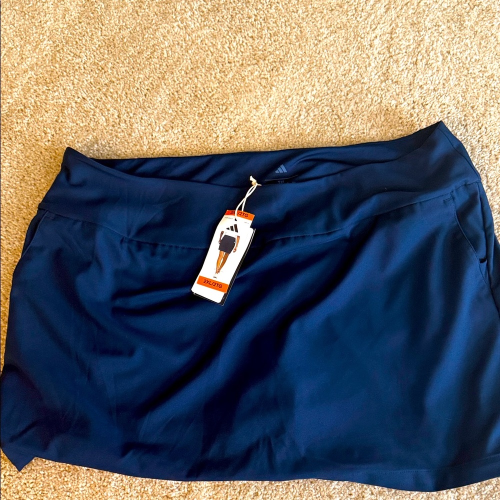 NWT Women's Adidas Navy Blue Golf Skort Size 2XL XXL